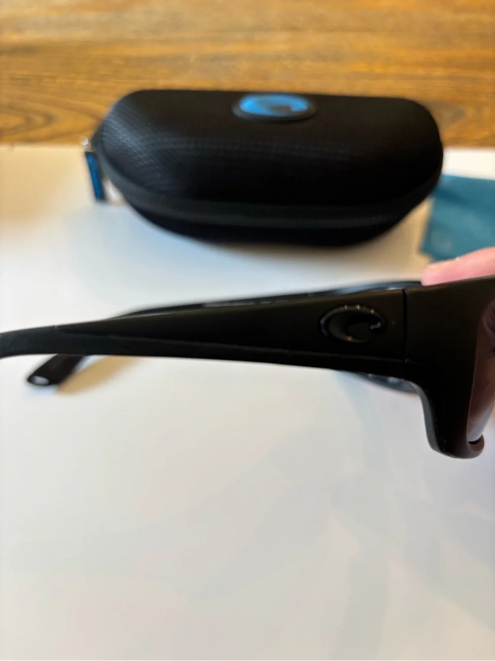 Costa Jose JO 01 Sunglasses in Black with Blue Zip Case Accent